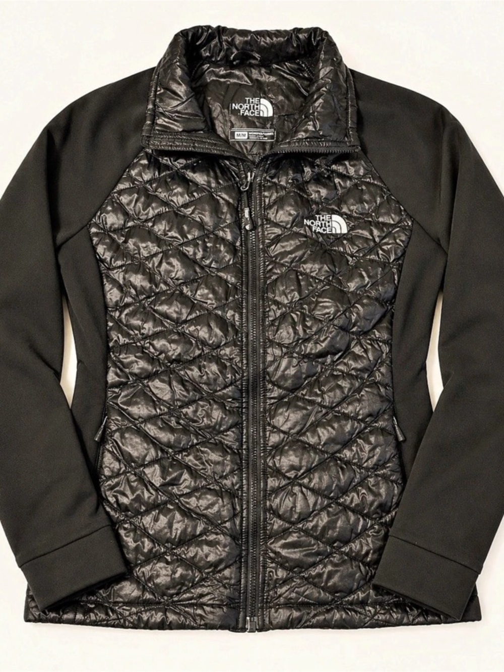 The North Face Black Quilted Jacket Size Medium Like New